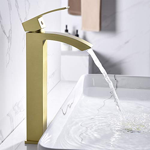 Robinet de lavage d'évier mitigeur en laiton or rose pour une rénovation sanitaire durable