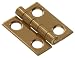 The Hillman Group 851185 3/4-Inch x 5/8-Inch Solid Brass Narrow Hinge, Bright, Brass Finish
