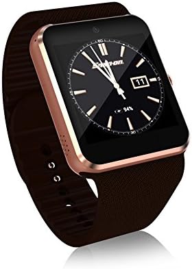 QAR Smart Watch QW09 3G Call Mobile Payment Android System WiFi Fashion Photo Steps Movement Smart Watch (Color : Gold)