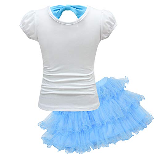 Image of Dressy Daisy Girls Unicorn Clothing Set (Cotton Tee Shirt with Tutu Skirt) Fancy Dress Up Clothes, Blue Pink Purple