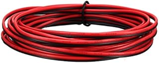 sourcing map Red Black Wire 2pin Extension Cable Cord 28 AWG Parallel Wire Tin Plated Copper 3 Meters Length Red Black for LED Strip Light