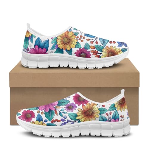 Women's Slip-On Walking Shoes Breathable Mesh Sneakers Casual Shoes4