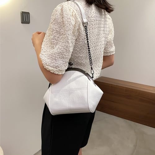 Image of Downupdown Women Purses Handbags Kiss Lock Satchel Bag Chain Shoulder Bag PU Leather Hobo Bags Crossbody Bag Clutch Wallet | Kiss Lock