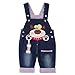 Produktbild DEBAIJIA Baby Jungen Mädchen Denim Latzhose Kleinkind Hosenträger Jeans Overall Waschbär Herstellergr.90 - Deutsche Gr.86/92