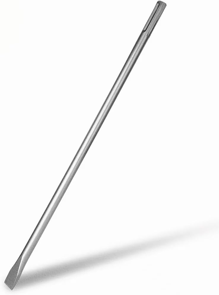 24" Extra Long SDS MAX Narrow Flat Chisel, Compatible with All SDS-Max Demolition Hammers, for Removing Ceramic Tile Ceiling Wall Concrete Brick Thinset Mortar Granite