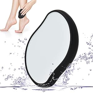 DealKits Nano Haarentferner, Nano Haarentferner Stein, Crystal Haarentferner, Haarentfernung Ohne Rasieren Haar, Glatte Haut Haarentfernungsgerät für Bein, Arm, Rücken Damen -Schwarz