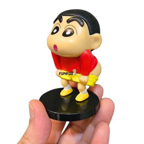 Image of FUNFOB Shinchan Action Figure Height- 7cm to 8cm | Shin chan Figurine Cartoon Figures Toys for Boys & Girls PVC Multicolour |Pa-nt Drop Funny