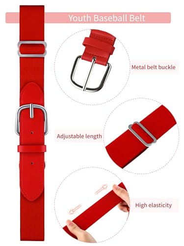 2 Pairs Baseball Socks and Belt Cotton Adjustable Youth Baseball Softball Socks Belt for Boys Girls4