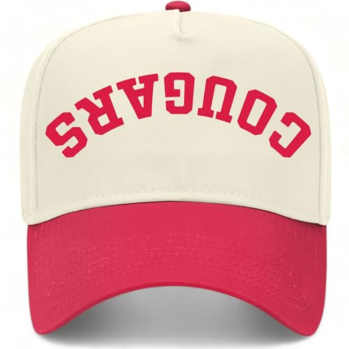 Cougars Upside Down Hat (US, Alpha, One Size, Red/Natural)