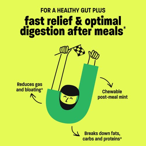 Jetson After Ate Full-Spectrum Digestive Enzyme Chewable Supplement - Bloating & Gas Prevention - Effective Digestive Enzyme (60 Count) #TOP1