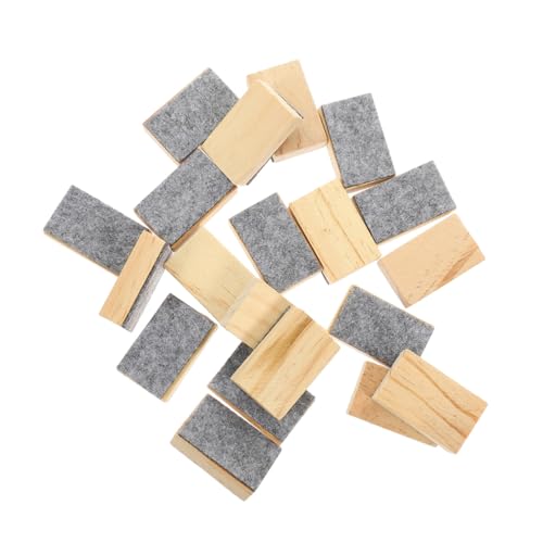 KALLORY 24個小号木?毛?板消し チョーク消し器 教室 オフィス用 手に優し