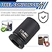 33mm Socket 1 Inch Drive,33mm 6 Point Opening Deep Impact Socket with Corner Design for Quick Removal of Lug Nuts,Heavy-Duty Steel Axle Nut Sockets Car Tools for Most Vehicles