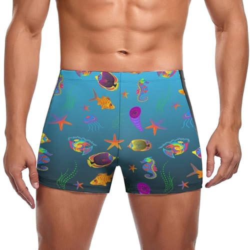 Short de bain homme imprimé hippocampe pour les vacances au soleil