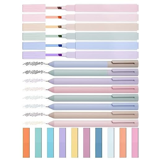 NiArt Bible Highlighters and Pens No Bleed Set of 14-Morandi-Colored Ink Highlighters, Gel Pens, Sticky Notes Set with Transparent Storage Box-Perfect for Bible Study, Note-Taking and Creative Writing