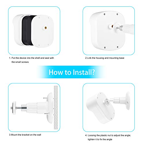Blink Outdoor Wall Mount Bracket,3 Pack Full Weather Proof Housing/Mount with Blink Sync Module Outlet Mount for Blink XT2/XT Indoor Outdoor Cameras Security System (White)