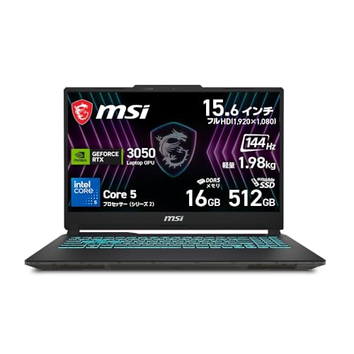 �yAmazon.co.jp����z�y���^�y�ʃX�P���g���z�yCore 5&RTX 3050���ځzMSI�Q�[�~���O�m�[�gPC Cyborg15/������16GB/SSD512GB/15.6�C���` �t��HD 144Hz/Core5�v���Z�b�T�[210H/RTX3050