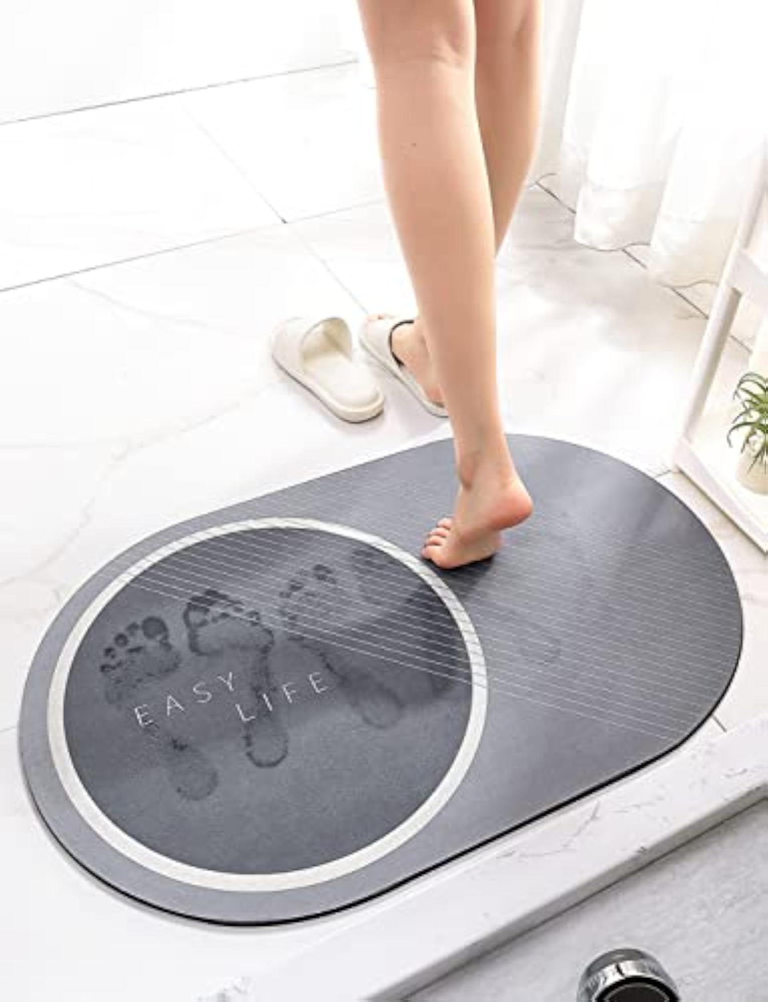 Super Absorbent Memory Bath Mat, Non-Slip Design