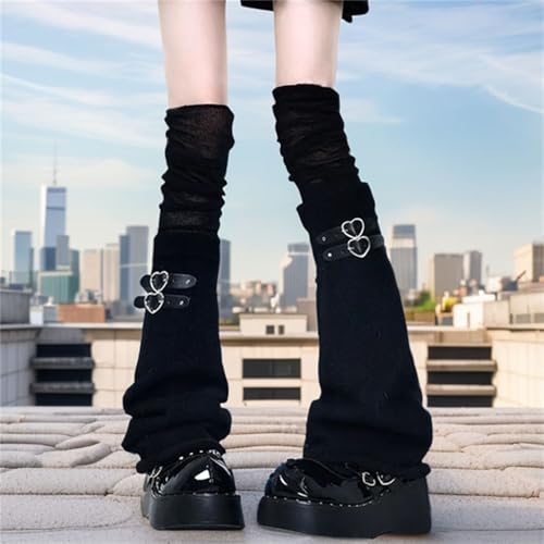 Y2k Harajuku Leg Warmers for Women Japanese Rave Gothic Emo Halloween4