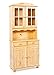 Produktbild Inter Link  Vitrinenschrank - Küchenschrank - Geschirrschrank - Esszimmerschrank  Vitrine  Standvitrine - Landhausstil - Kiefer Massivholz  2 Türig  Alicante - Natur lackiert