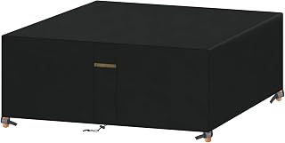 VANSHEIM Outdoor Patio Cover Furniture Covers Waterproof Heavy Duty Oxford Fabric Garden Table Cover Waterproof Outdoor Furniture Covers Garden Furniture Covers for Outdoor Cover 190 * 140 * 71cm