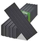 Jaxilyn Metal Roof Panels 25 pcs 6.1ft Length Galvanized Steel Corrugated Tin Roofing Panels Gazebo Top Cover Garages,Sheds, Stables and Mobile Homes Replacement for Patio Outdoor Garden, Black