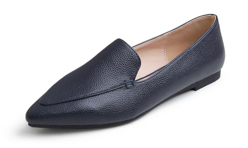 Image of FEVERSOLE Women's Loafer Flat Pointed Fashion Slip On Comfort Driving Office Shoes