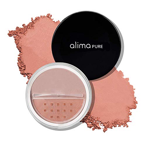 Alima Pure Loose Mineral Blush - Powder Makeup with Satin Matte Finish, Pink Cheek Tint, Talc-Free, Vegan - 0.15 oz/ 4.5 g