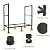 Peyulia Firewood Rack, Heavy Duty Firewood Holder, 2ft Firewood Storage Rack for Indoor Outdoor Log Organization and Storage, Black