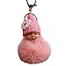 Produktbild XXYsm Schlüsselanhänger Elegant Weich Keychain Handtaschenanhänger Dekor Niedlichen Plüsch Ball PomPom Schlafen Puppe Rosa
