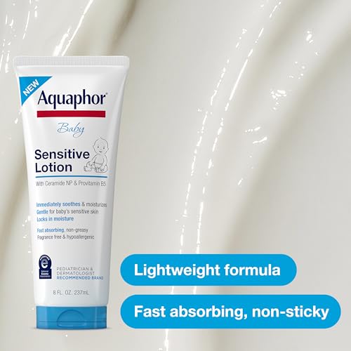 Aquaphor Baby Sensitive Lotion, Gentle Moisturizer, 8 FL OZ - image 7