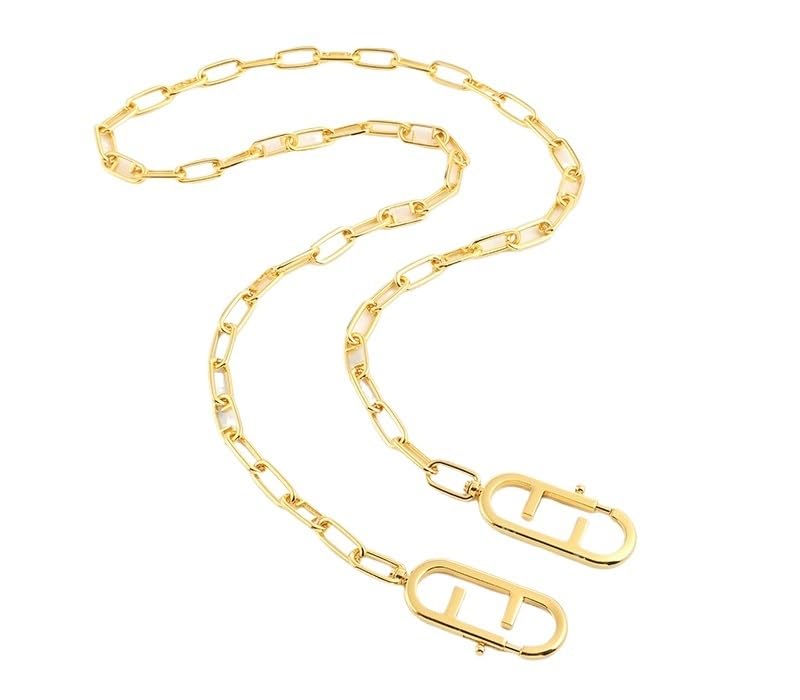 LATEAU Cadenas de Metal,Cadena de Bolsa Cadena for Bolso Correa for Hombro Gancho de Metal Cadena Bolsa Correa Accesorios(110CM)