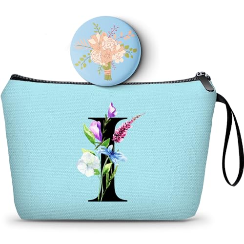 SEAMOON Birthday Inspirational Bridesmaid Proposal Team Small Gifts for Women Mom Aunt Teacher Sister Coworkers Makeup Cosmetic Bag Travel with Mirror Mothers Day Christmas Graduation I