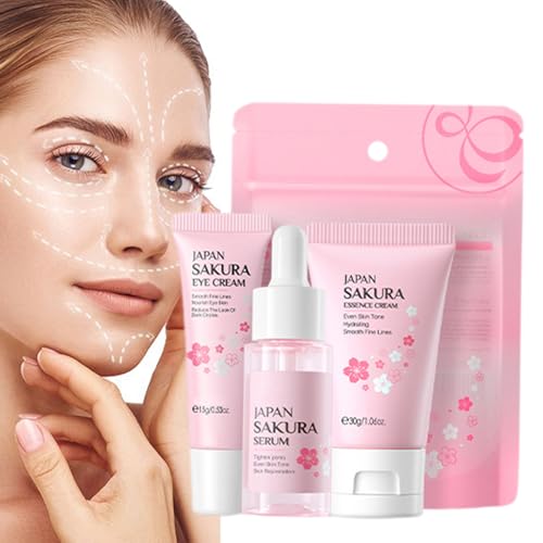 Juego de 3 piezas de cuidado facial hidratante y nutritivo para el cuidado facial, set de regalo para mujer con crema facial y para los ojos