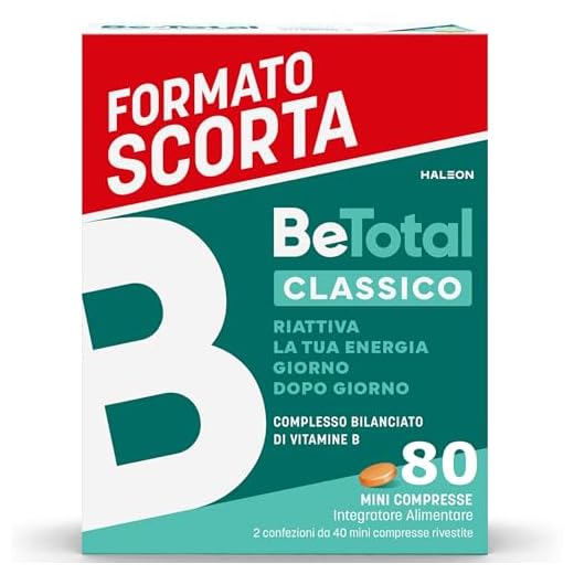 Be-Total Compresse Integratore Alimentare di Vitamina B Riattiva l’Energia, Riduce la Stanchezza, Supporta il Sistema Immunitario, Adulti, 80 Mini Compresse​