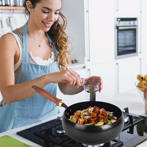 Wok antiadherente de hierro fundido con tapa miniatura 7