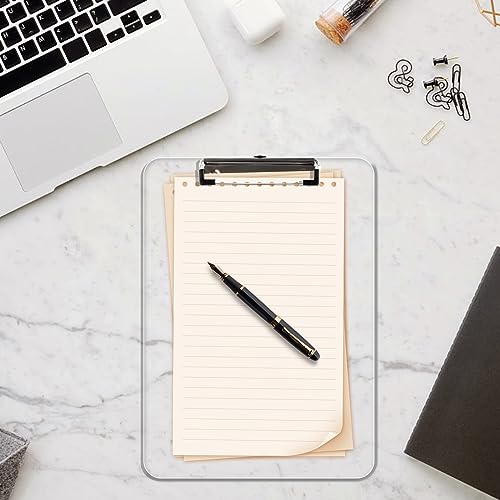 Macroclo CLEAR CLIPBOARD-01-1PCS Plastic Clipboards, Acrylic Clear Clip Board 8.5X11 For Classroom, Students, Kid, Woman, Letter Size A4 Transparent Clipboards Size 9 Inch X 12.5 Inch thumb #6