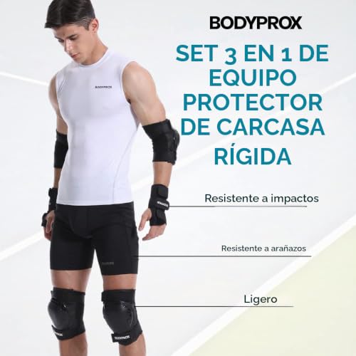 Rodilleras coderas y muñequeras BODYPROX para patinaje y skate 3