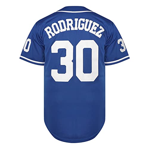 The Sandlot Benny Jersey The Jet Rodriguez Michael Squints Palledorous Alan Yeah-Yeah McClennan Movie Baseball Jersey(30 Rodriguez Blue,XX-Large) - image 4
