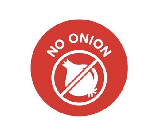 American Online Products No Onion Icon Sticker Labels for Food 1000 Each per roll 1