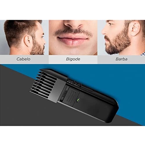 Barbeador Elétrico Aparador Barba Bigode Sem Fio Lehmox 389b Cor:Preto;Voltagem:110V220V