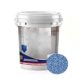 Epoxy Floor Paint, Self Leveling Epoxy Colored Sand Floor Paint, Epoxy Sand FloorPaint for Concrete, Resistant And Non-Slip, for High Gloss Marble Effect Garage Coating (Sapphire Blue)