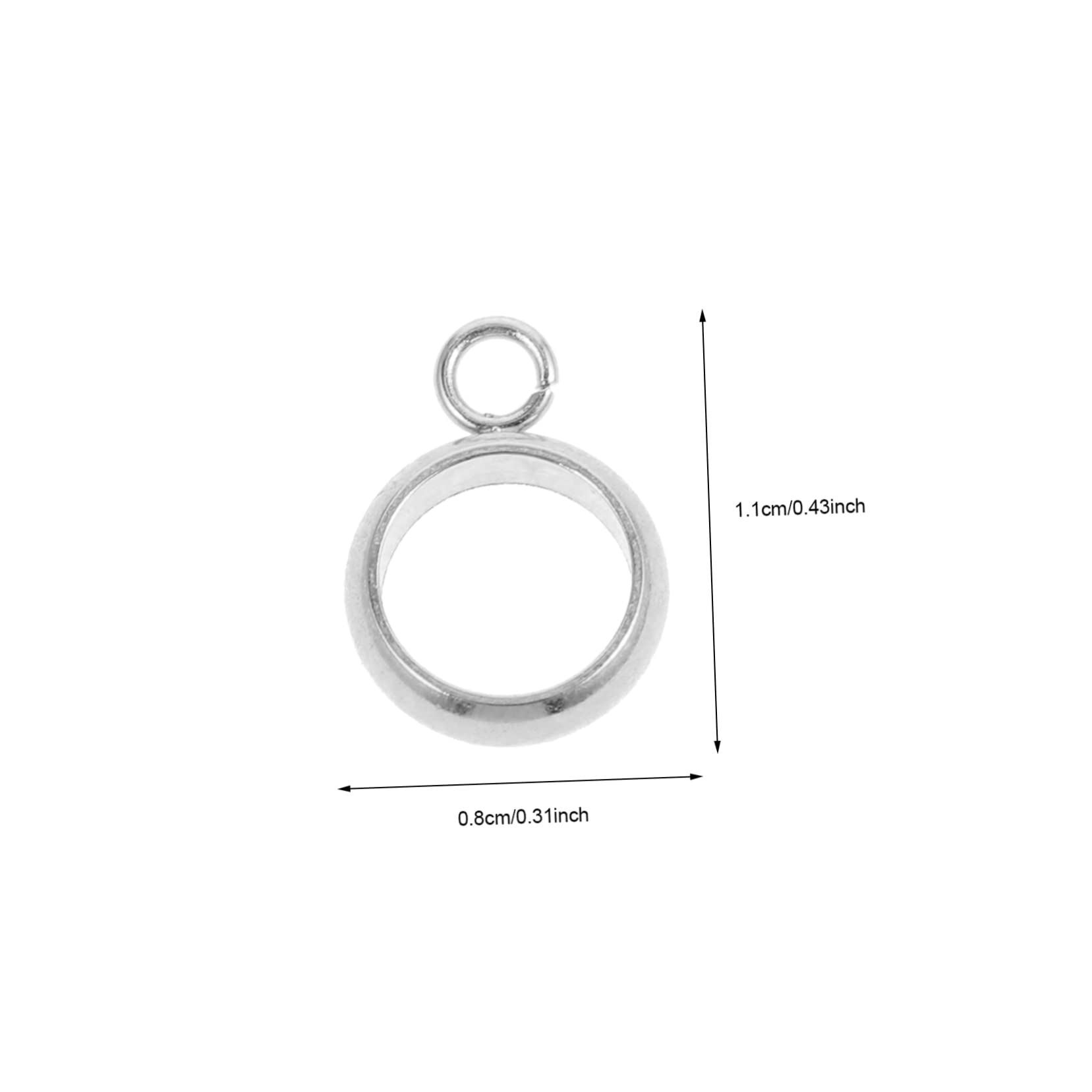 Lurrose Lot De 4 Perles en Acier Inoxydable pour Fabrication De Bracelets Étiquettes Capuchons De Touches Breloques 100 Pièces X 4