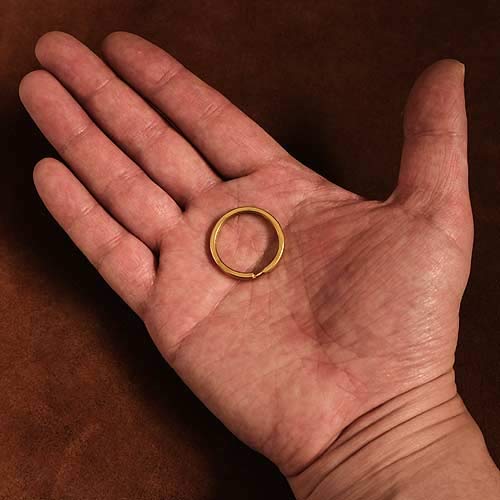 Amazon.co.jp: 5個セット 真鍮製 平押し二重リング（直径24mm