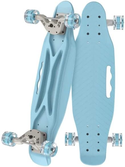 Mini monopatín de plástico de 232 pulgadas patineta de pescado monopatín de una sola tabla de centavo de plástico de poliuretano de calidad cepillo