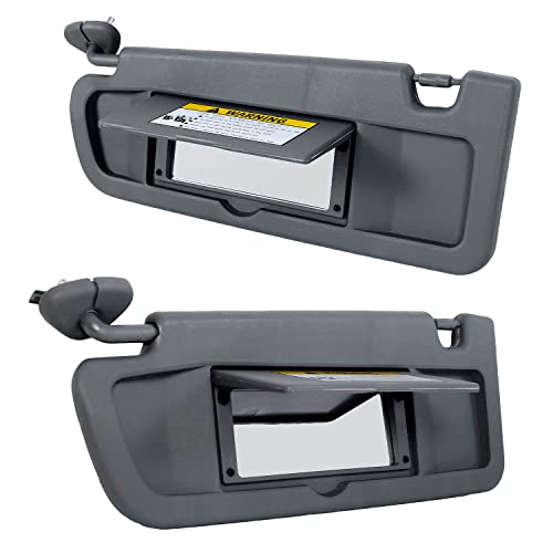KUAFU Driver Side and Passenger Side Sun Visor Compatible with 2006-2011 Honda Civic Dark Gray (Left & Right) Replace for 83230-SNA-A01ZA, 83280-SNA-A01ZA