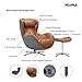 NOUHAUS Heated Classic Massage Chair Full Body and Spot Massaging Recliner with Ottoman, Bluetooth Speaker, in-Chair Charger. Portable Shiatsu Body Massager Chair (Caramel, Leather)