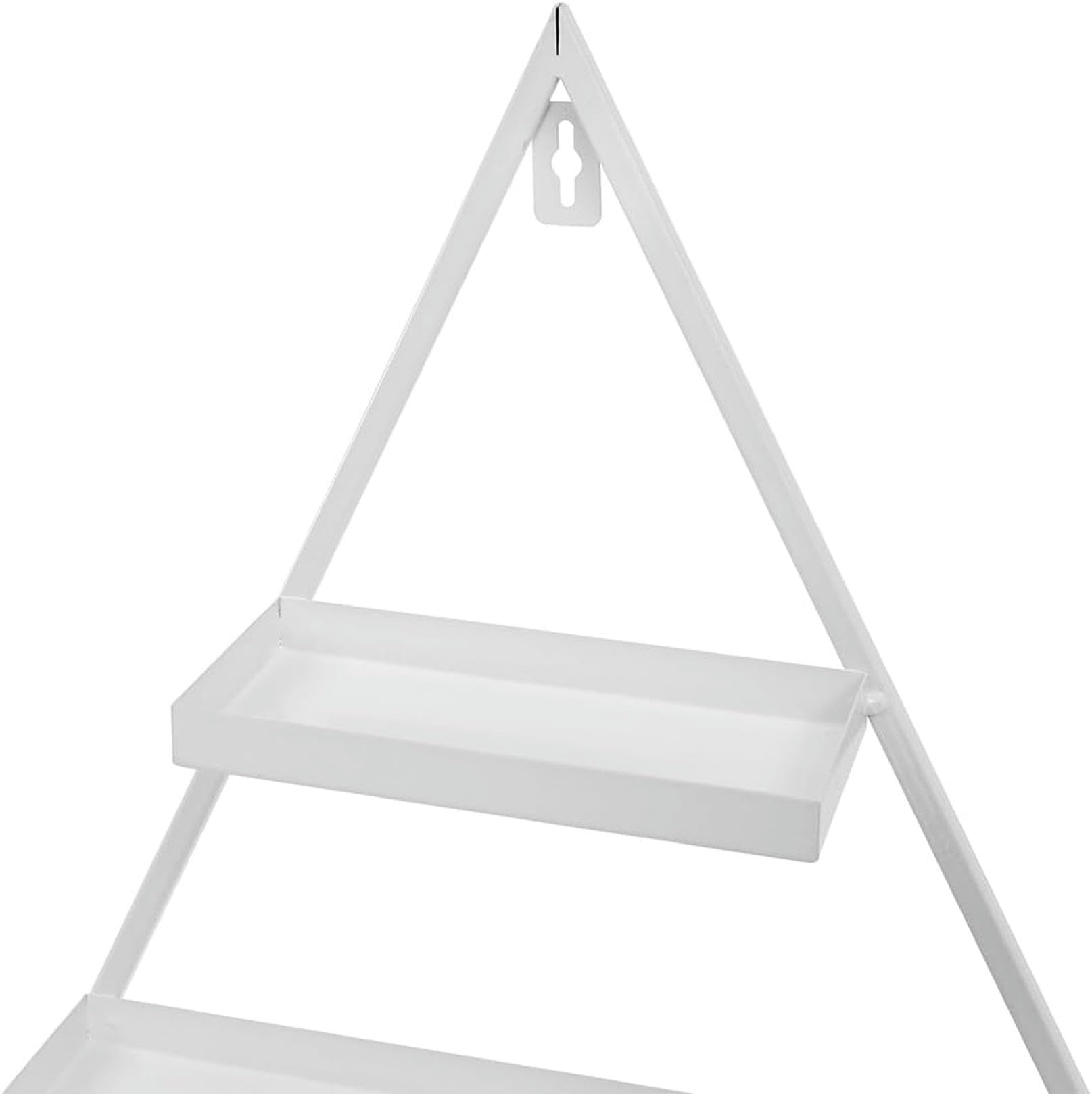 Porta smalti triangolari Bianchi, Porta Cosmetici da Parete, espositore in Metallo per Centri estetici, Centri estetici e casa (Set da 2)