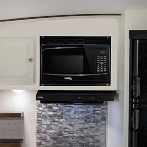 RecPro RV Microwave with Trim Kit | 1.0 Cu. Ft. | 900W | Direct replacement for Greystone and High Pointe (Black) RecPro RV Microwave with Trim Kit 10 Cu Ft 900W Direct replacement for Greystone and High Pointe Black