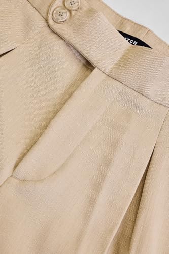 Image of SNITCH Beige Slim Fit Stretch Trousers