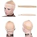 2 Pieces Wig Grip headbands or Hat No Slip Three Kinds/Pack Headband Velvet Wig Band with Adjustable Hook or Loop Fastener (Beige)